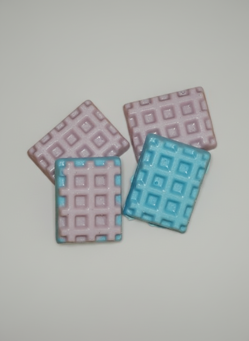 Fondant gaufre carré framboise