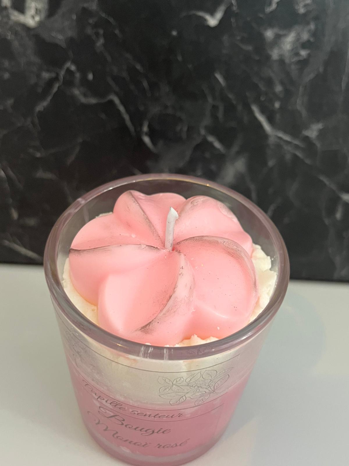 Bougie gourmande Monoï rosé