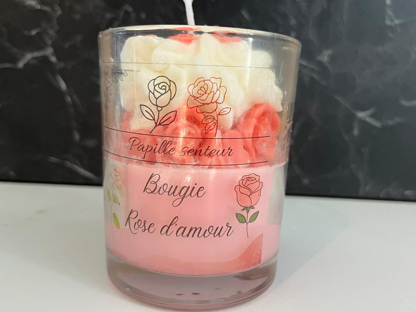 Bougie gourmande Rose d'amour
