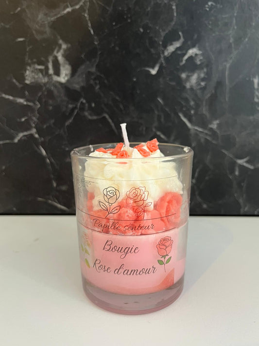Bougie gourmande Rose d'amour