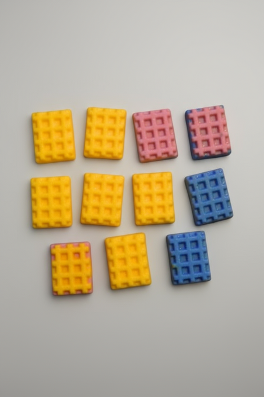 Fondant gaufre carré framboise